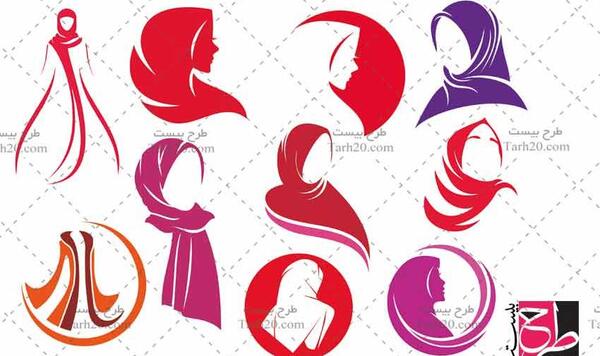 عکس دانلود وکتور شال و روسری