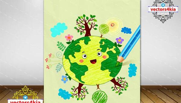عکس ایده نقاشی برای زمین پاک