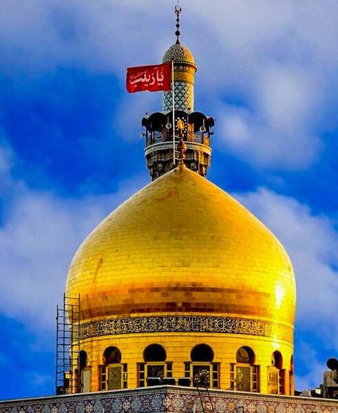 عکس پرچم ضریح حضرت زینب