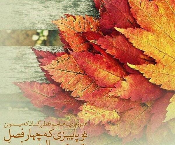 عکس نوشته پاییز و عشق