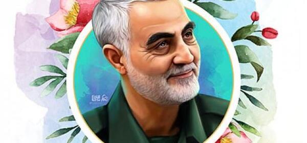 عکس سردار سلیمانی بچه گانه