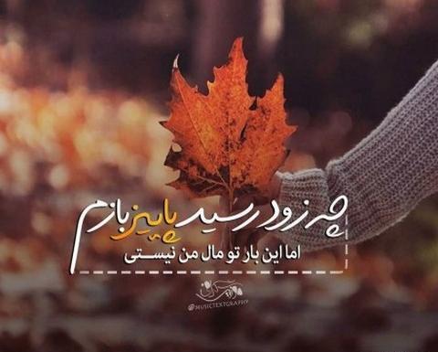 عکس نوشته پاییز داره تموم میشه