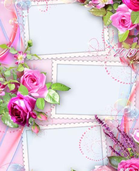 قاب عکس گلدار خالی