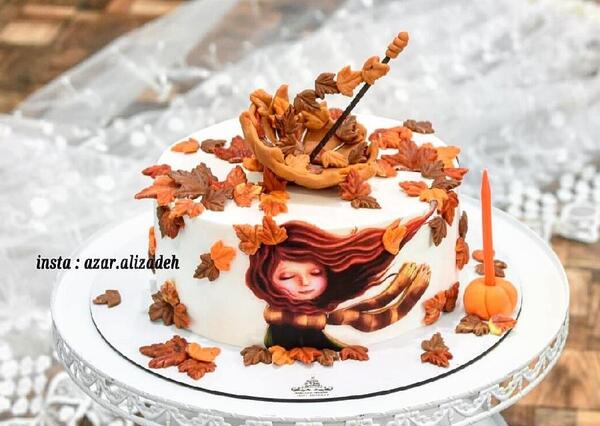 عکس کیک پاییزی دخترانه
