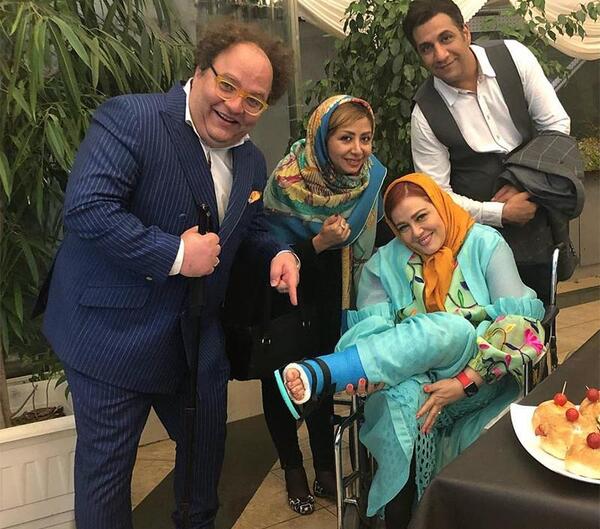 عکس بهاره رهنما با پای شکسته