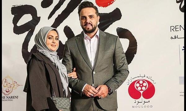 عکس پدرام شریفی با همسرش