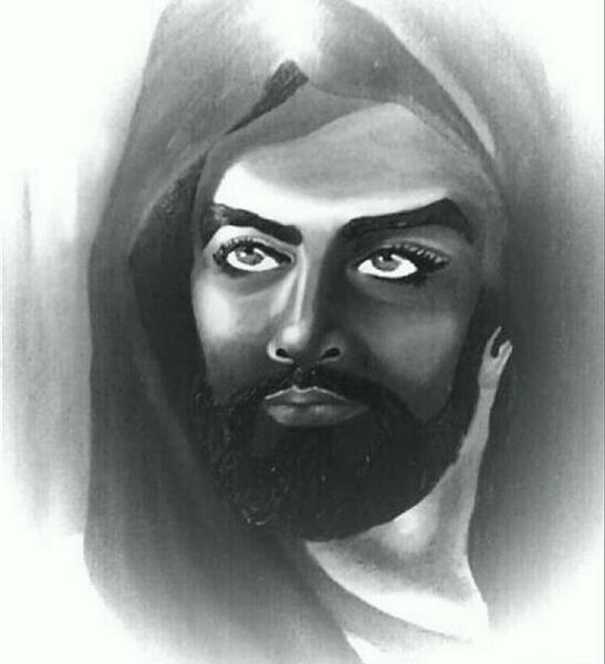 عکس نقاشی صورت امام حسین