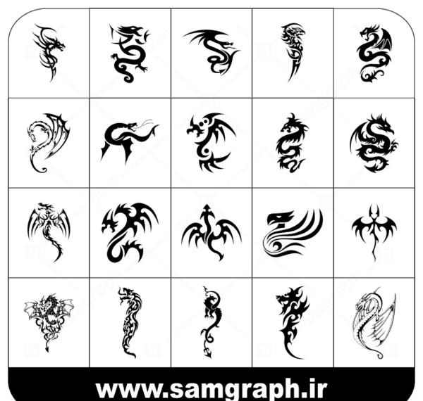 عکس وکتور اژدها