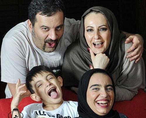 عکس شقایق دهقان با همسر و فرزندش