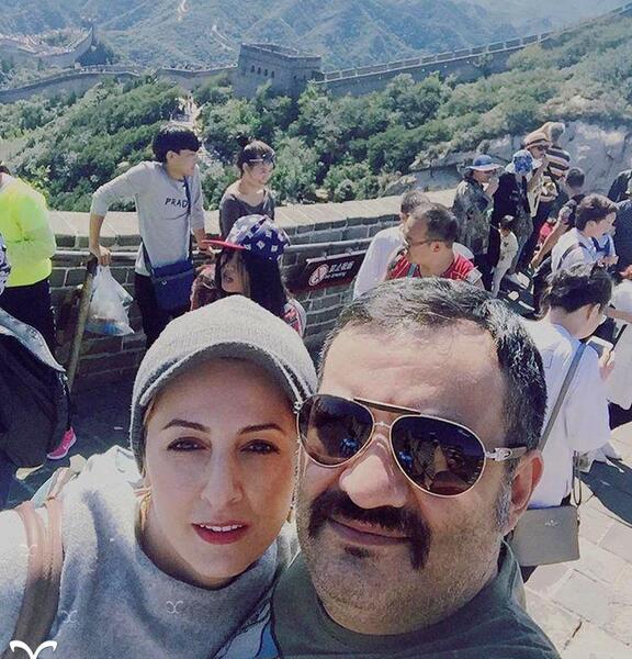 عکس شقایق دهقان با همسر و فرزندش