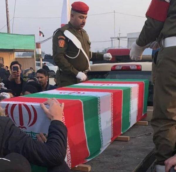 عکس حاج قاسم سلیمانی در تابوت