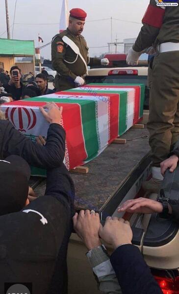 عکس حاج قاسم سلیمانی در تابوت