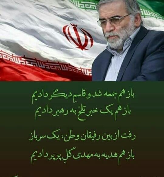 عکس نوشته شهادت دکتر فخری زاده