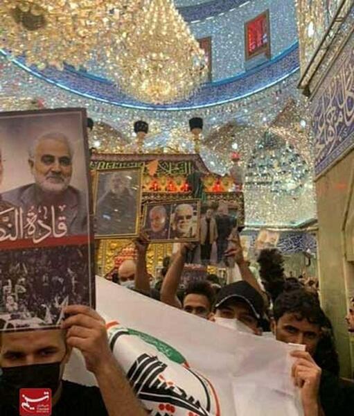 عکس سلیمانی با امام حسین