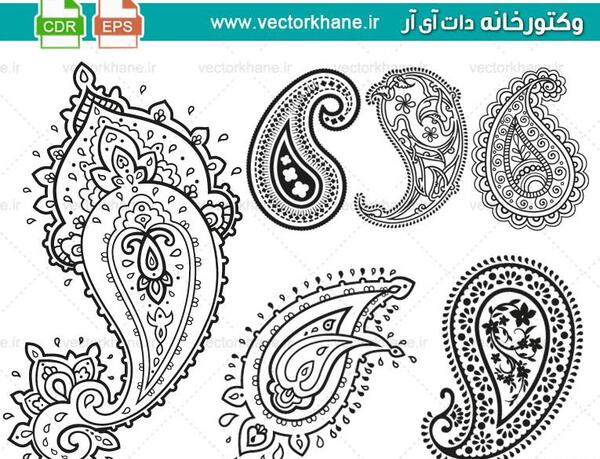 عکس دانلود وکتور بته جقه