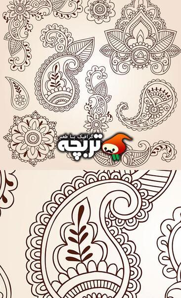 عکس دانلود وکتور بته جقه