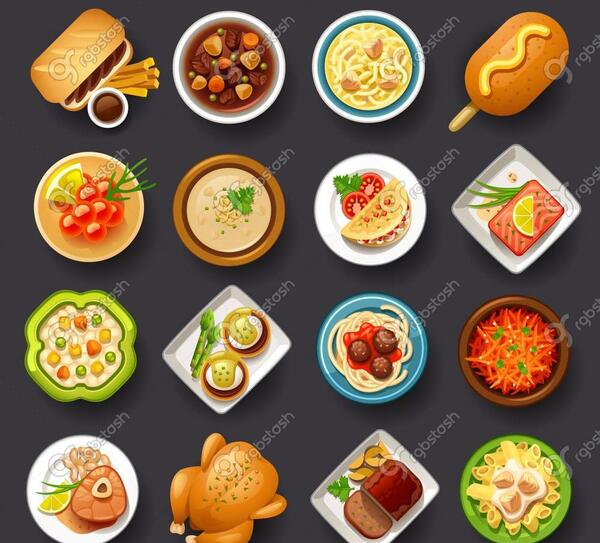 عکس تصاویر وکتور غذا