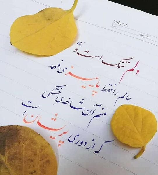 عکس نوشته پاییز