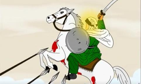عکس حضرت علی با اسب