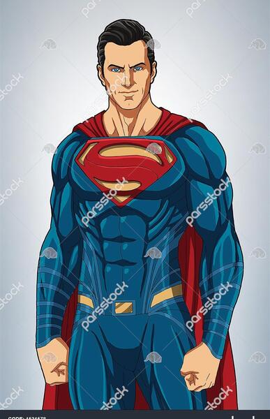 عکس نقاشی صورت سوپرمن