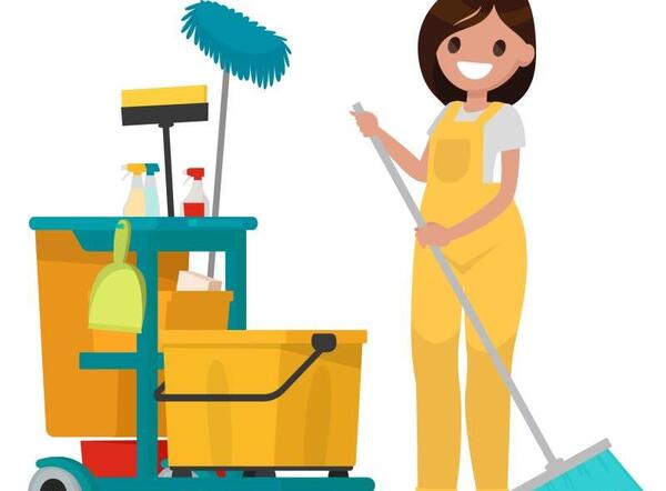 عکس در حال نظافت