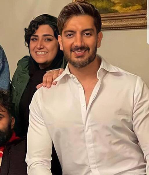 عکس فرزاد فرزین با باران کوثری