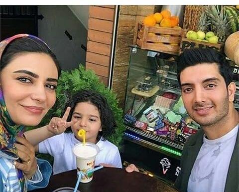 عکس فرزاد فرزین با باران کوثری