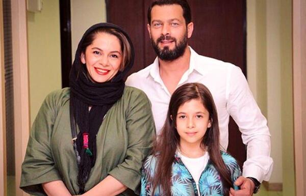 عکس زن پژمان بازغی با دخترش