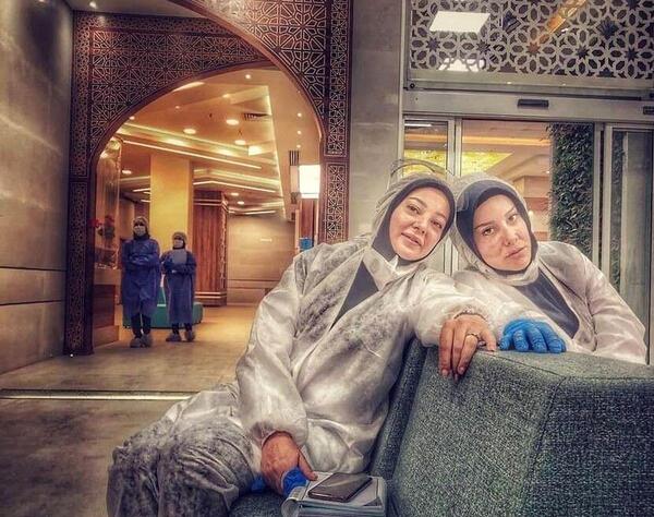 عکس رضا عطاران در لباس پرستاری
