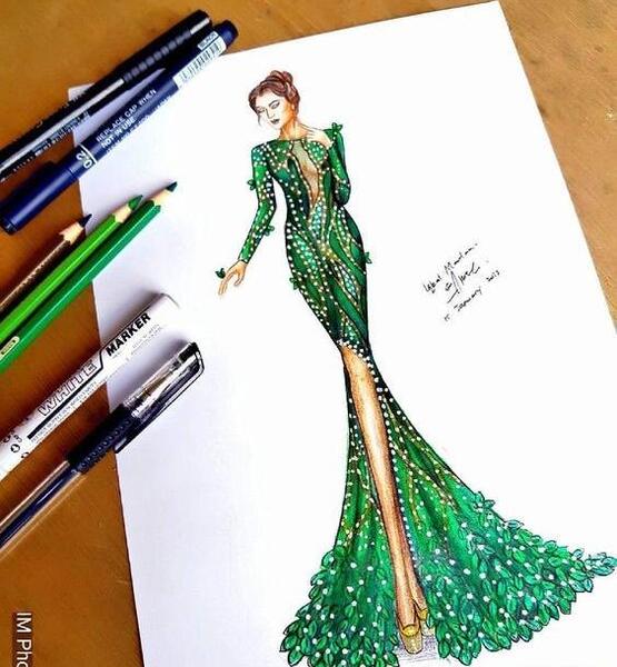 عکس ایده نقاشی طراحی لباس