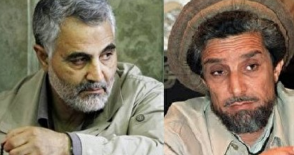 عکس سردار سلیمانی با احمد شاه مسعود