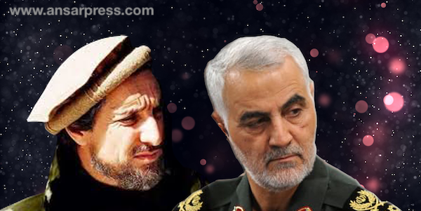 عکس سردار سلیمانی با احمد شاه مسعود