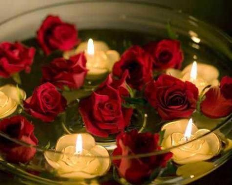 عکس شمع و گل غمگین