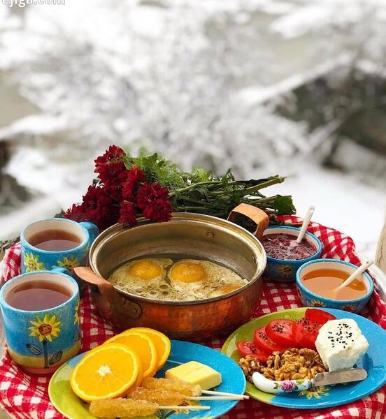 عکس صبحانه پاییزی