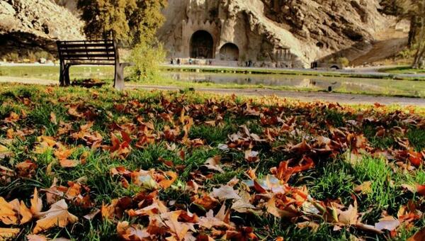 عکس پاییز طاق بستان