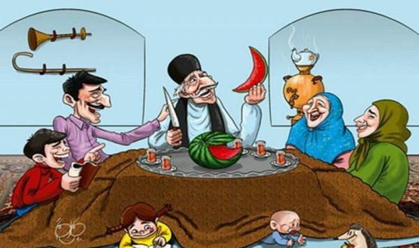 عکس نقاشی صورت یلدایی