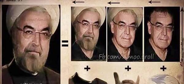 عکس شباهت حمید لولایی با روحانی