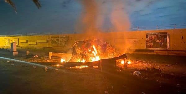 عکس سردار سلیمانی موقع شهادت