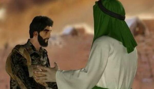 عکس شهید حججی با امام حسین