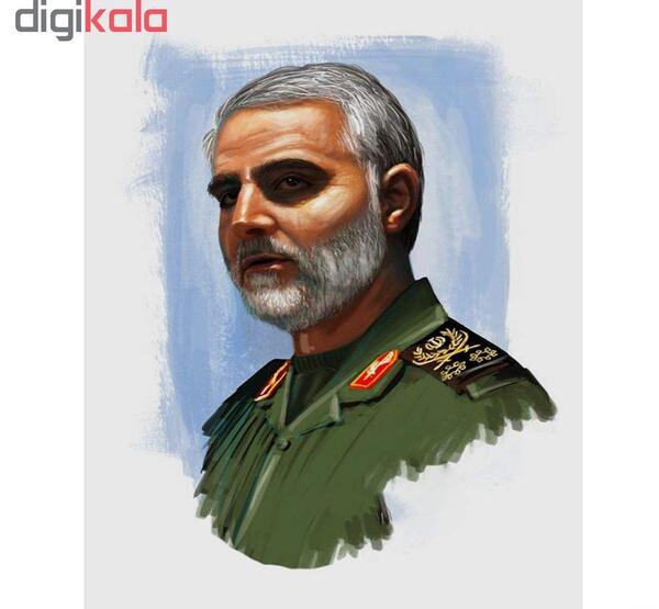 عکس سردار سلیمانی نقاشی شده