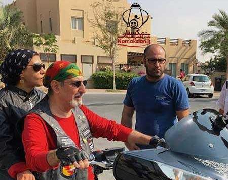 عکس فرهاد آئیش با همسرش