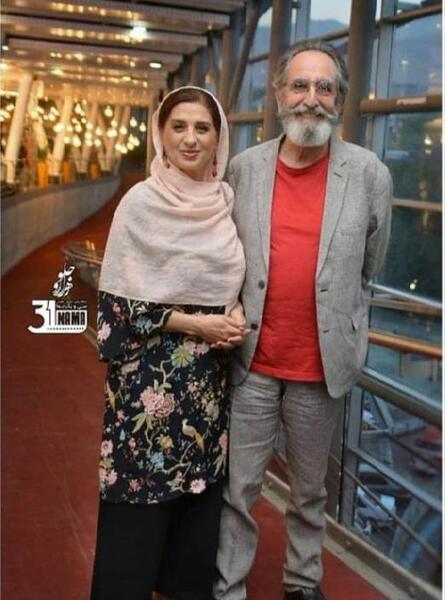 عکس فرهاد آئیش با همسرش