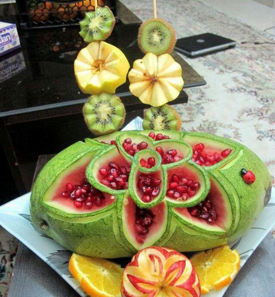عکس ایده تزیین سفره شب یلدا