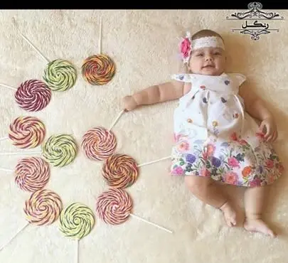 ایده برای عکس هشت ماهگی کودک