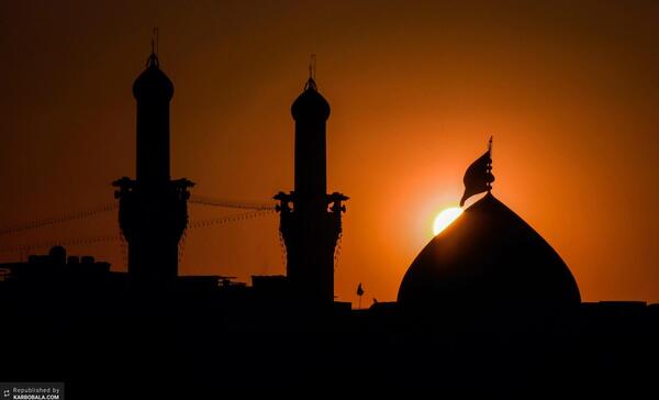 عکس غروب حرم امام حسین