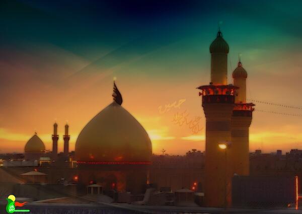 عکس غروب حرم امام حسین