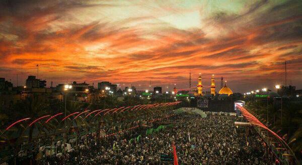 عکس غروب حرم امام حسین