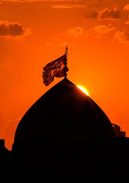 عکس غروب حرم امام حسین