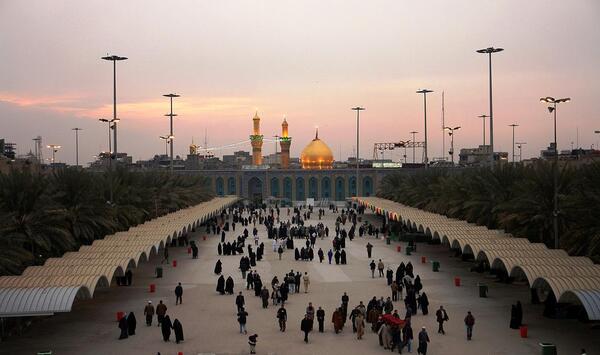 عکس غروب حرم امام حسین