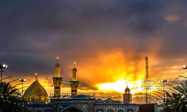 عکس غروب حرم امام حسین
